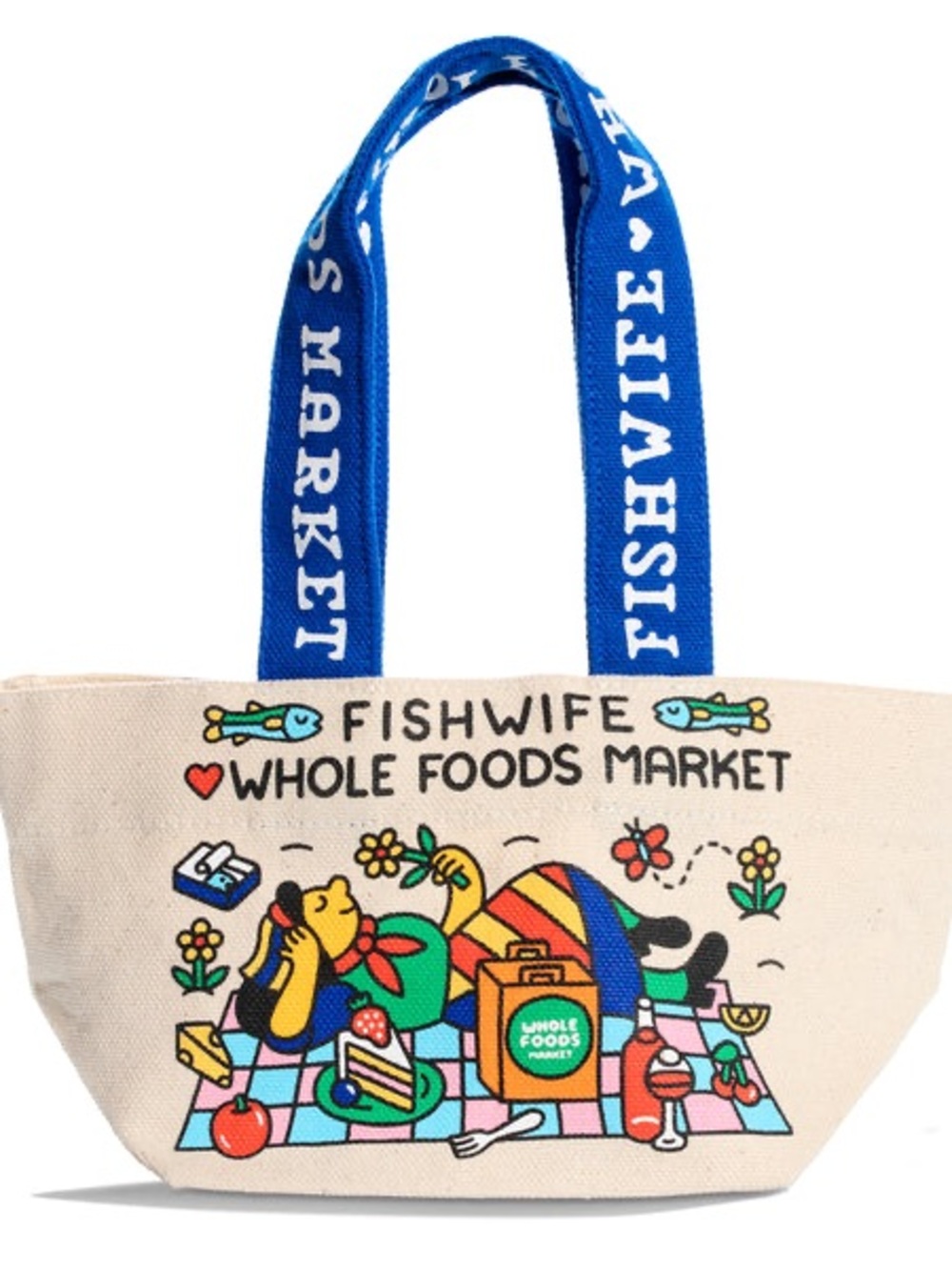 Fishwife Micro Tote – Rare Collector Accessory | Canvas Mini Tote | Cream/Tan